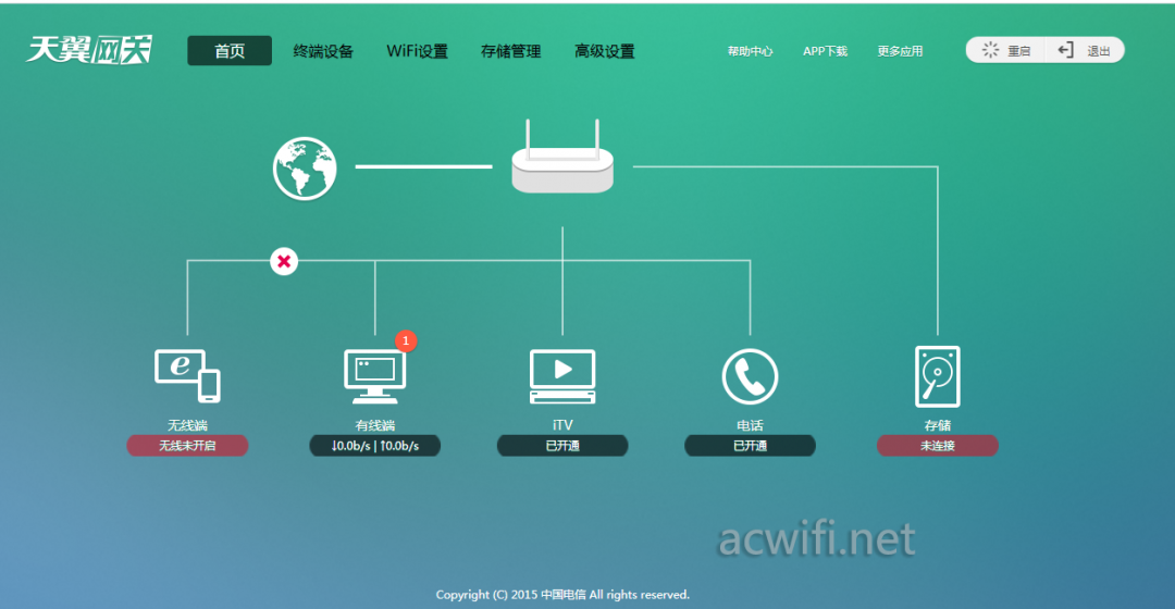 在线注册逻辑ID 成功之后天翼界面