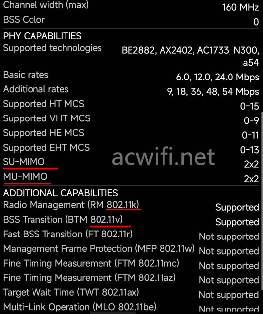 Kiểm tra hỗ trợ 802.11k và 802.11v