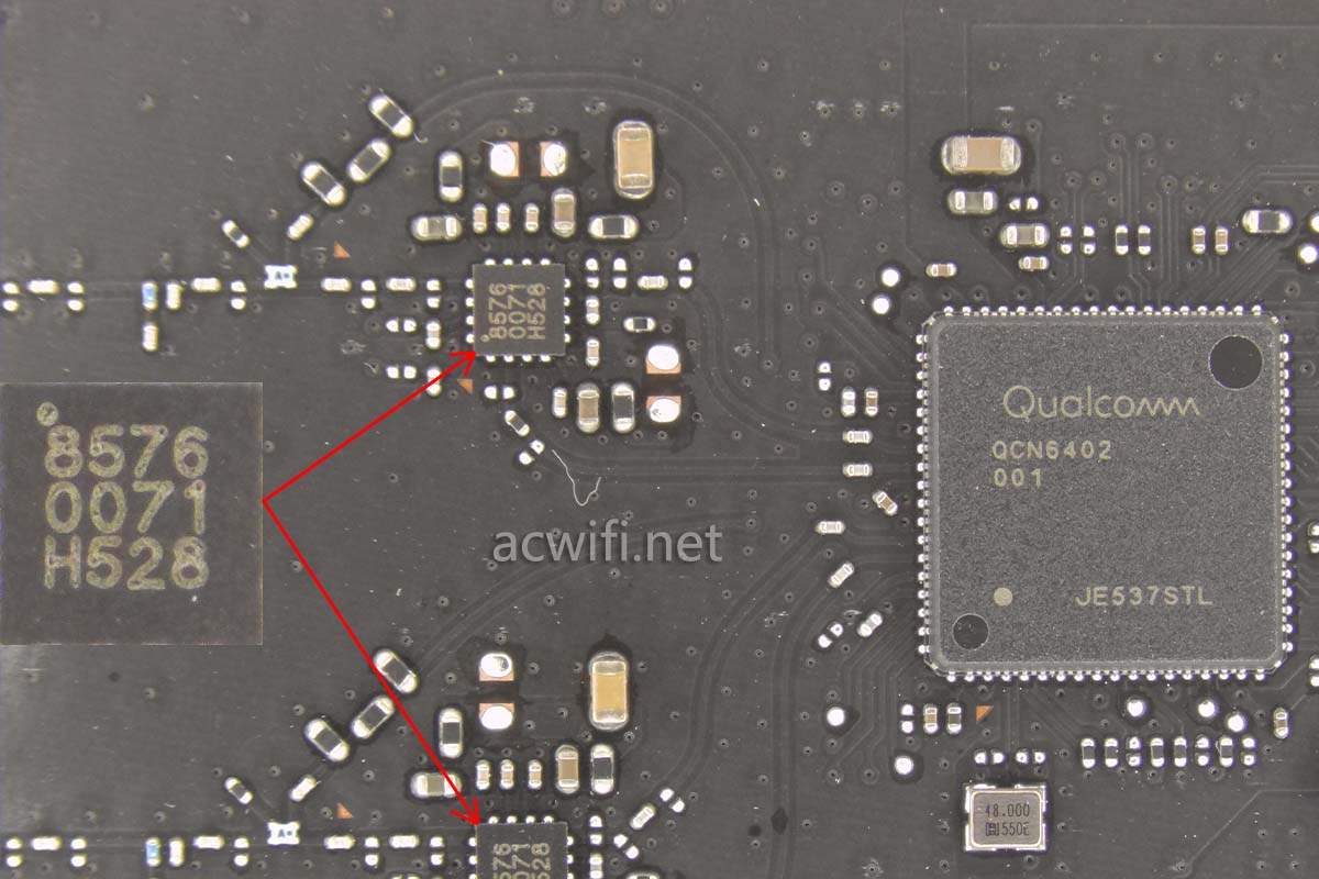Chip Wi-Fi 5G QCN6402 và FEM KCT8576HE